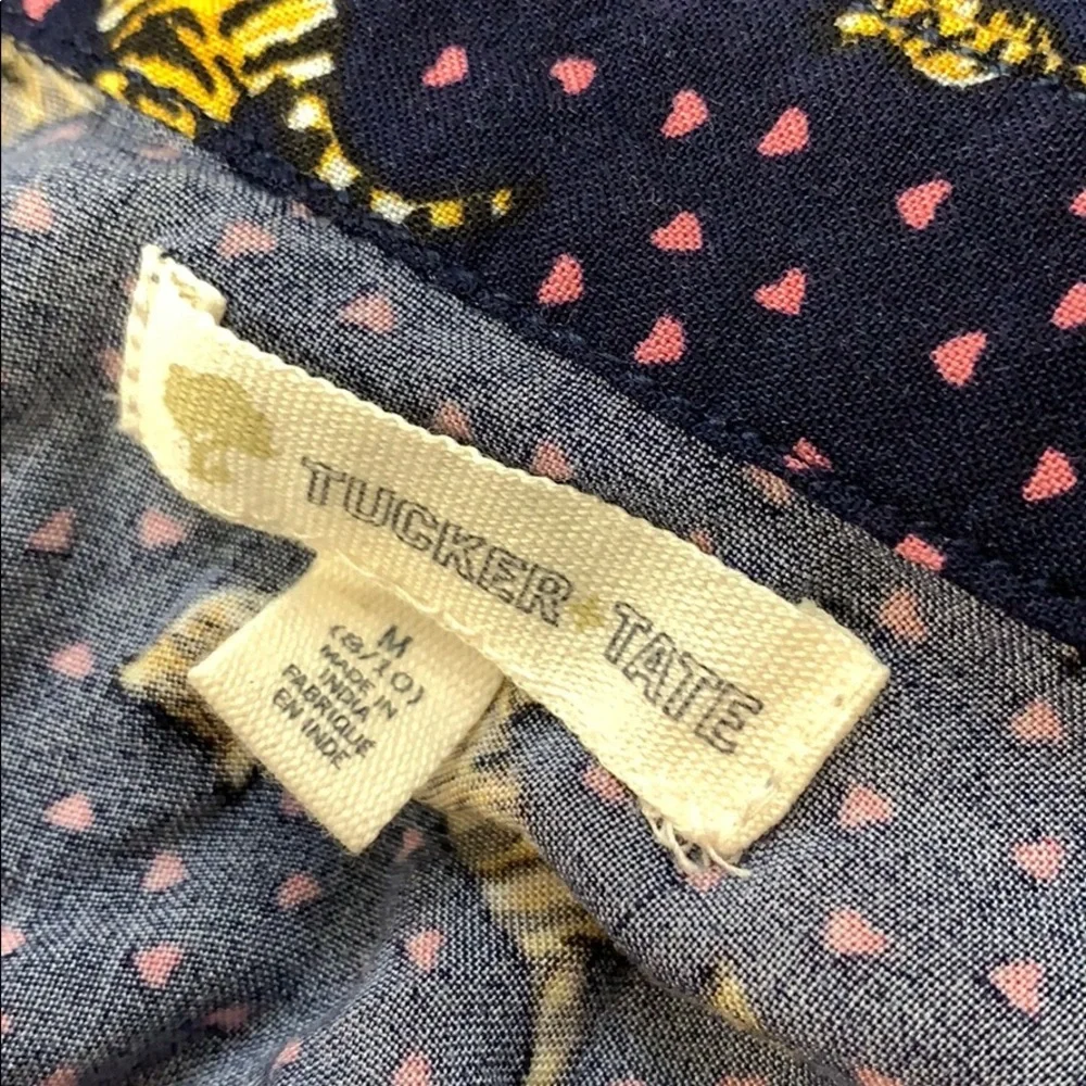 Tucker + Tate Print Tie Back Shirt (Big Girl) M